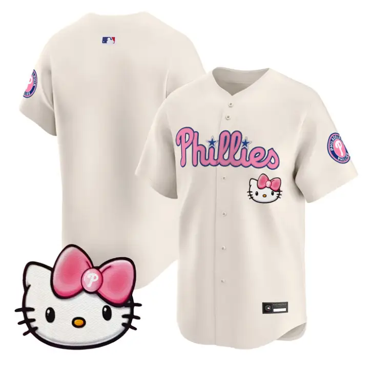 Team Jersey Blank Philadelphia Phillies Hello Kitty Stitched