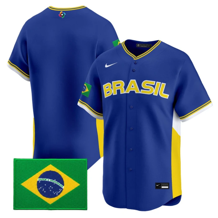 Team Jersey Blank Team Brazil 2026 World Baseball Classic Stitched