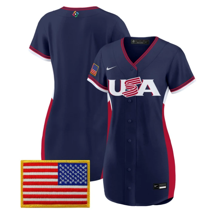 Team Jersey Blank Team USA 2026 World Baseball Dress Stitched