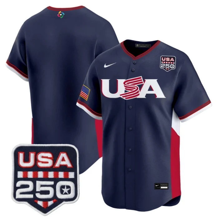 Team Jersey Blank Team USA World Baseball Classic 250 USA 2026 Stitched