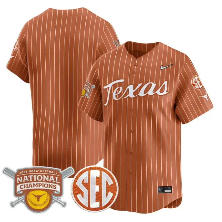Team Jersey Blank Texas Longhorns 2026 Softball Champions Stitched