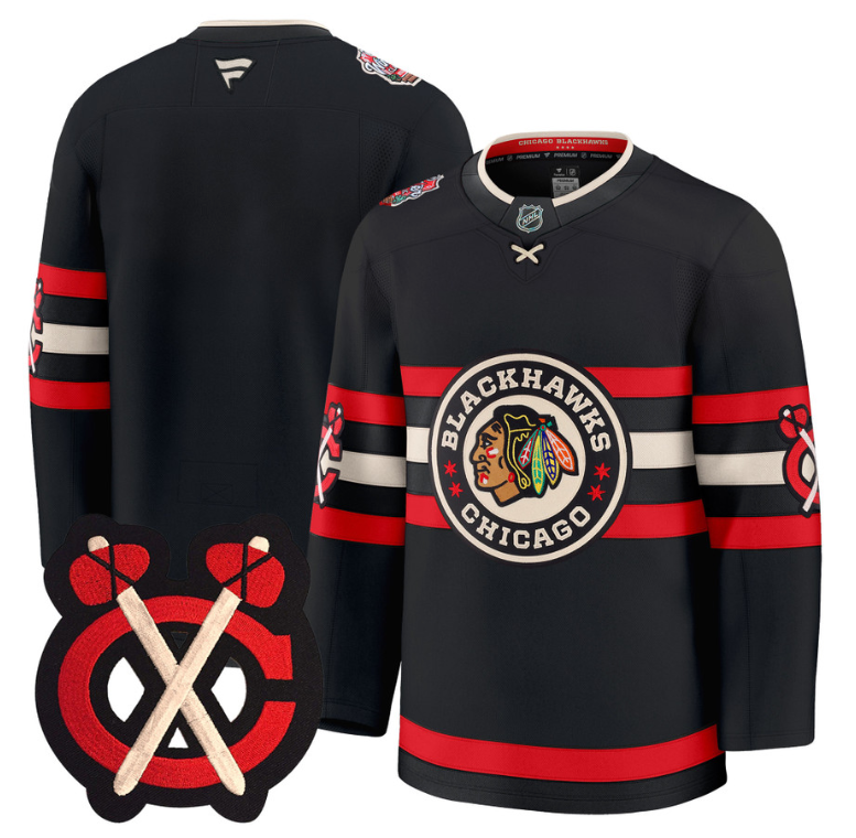 Team Jersey Chicago Blackhawks Winter Classic Patch Premium Stitched