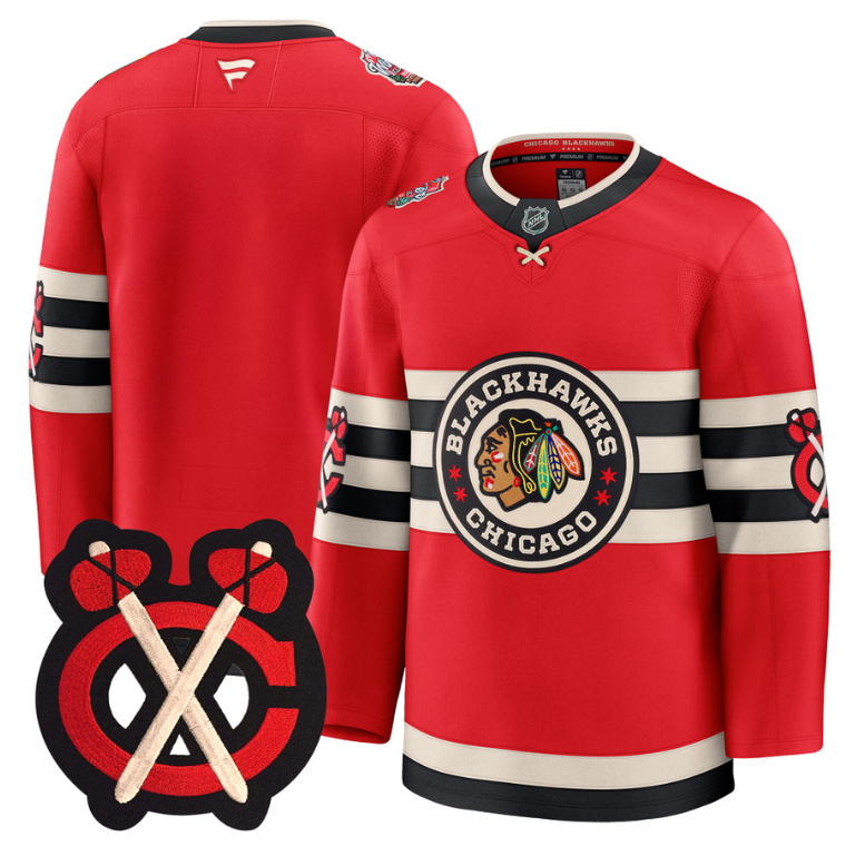 Team Jersey Chicago Blackhawks Winter Classic Patch Premium Stitched
