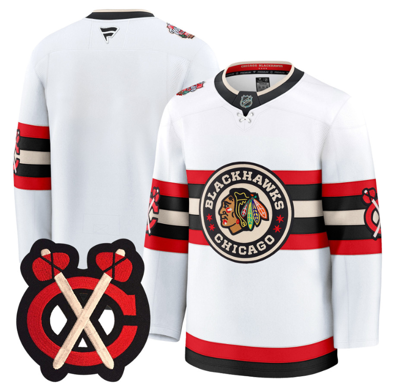 Team Jersey Chicago Blackhawks Winter Classic Patch Premium Stitched