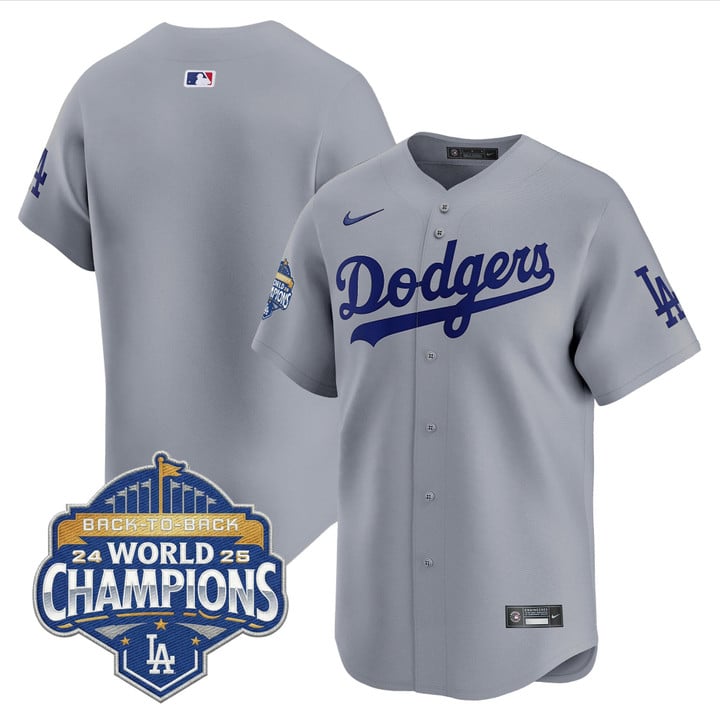 Team Jersey Dodgers 2025 Back-To-Back Champions Limited Stitched