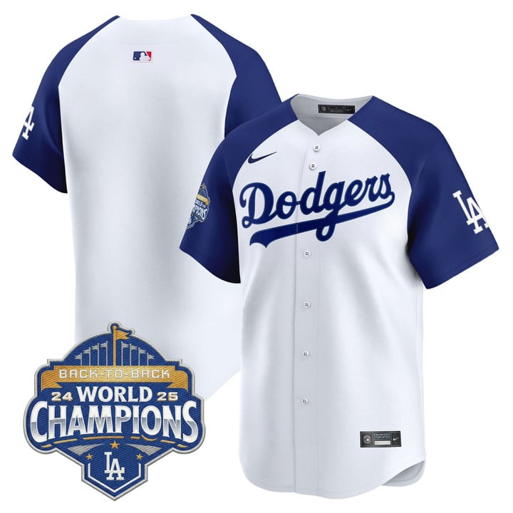 Team Jersey Dodgers 2025 Back-To-Back Champions Limited Stitched