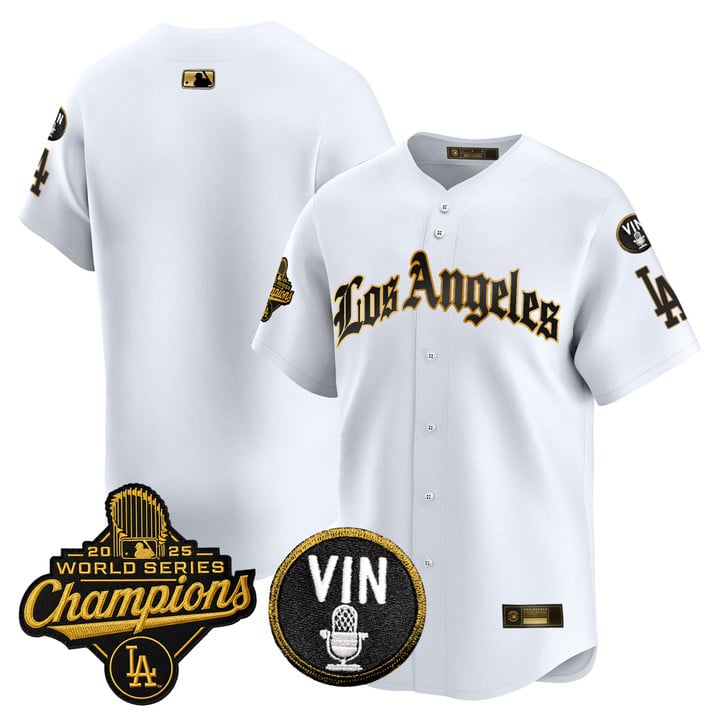 Team Jersey Dodgers 2025 World Series Champions LA Gothic Edition