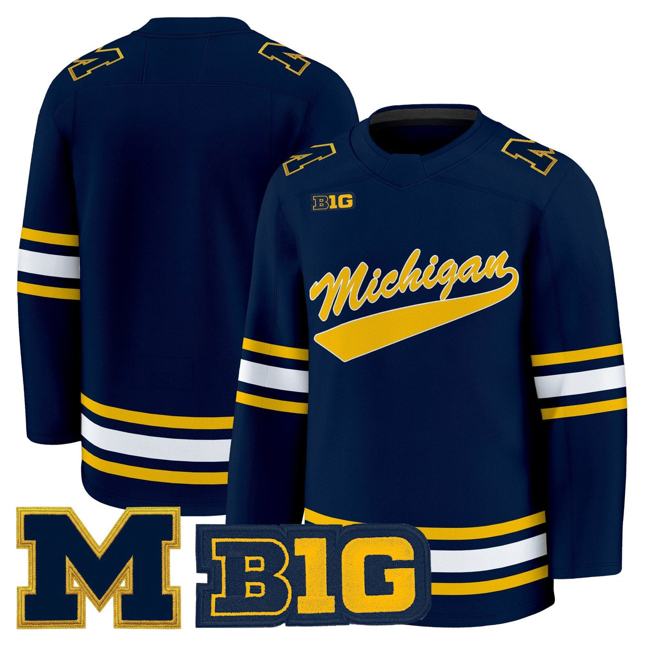 Team Jersey Michigan Wolverines 2025-26 Premium Stitched Maize