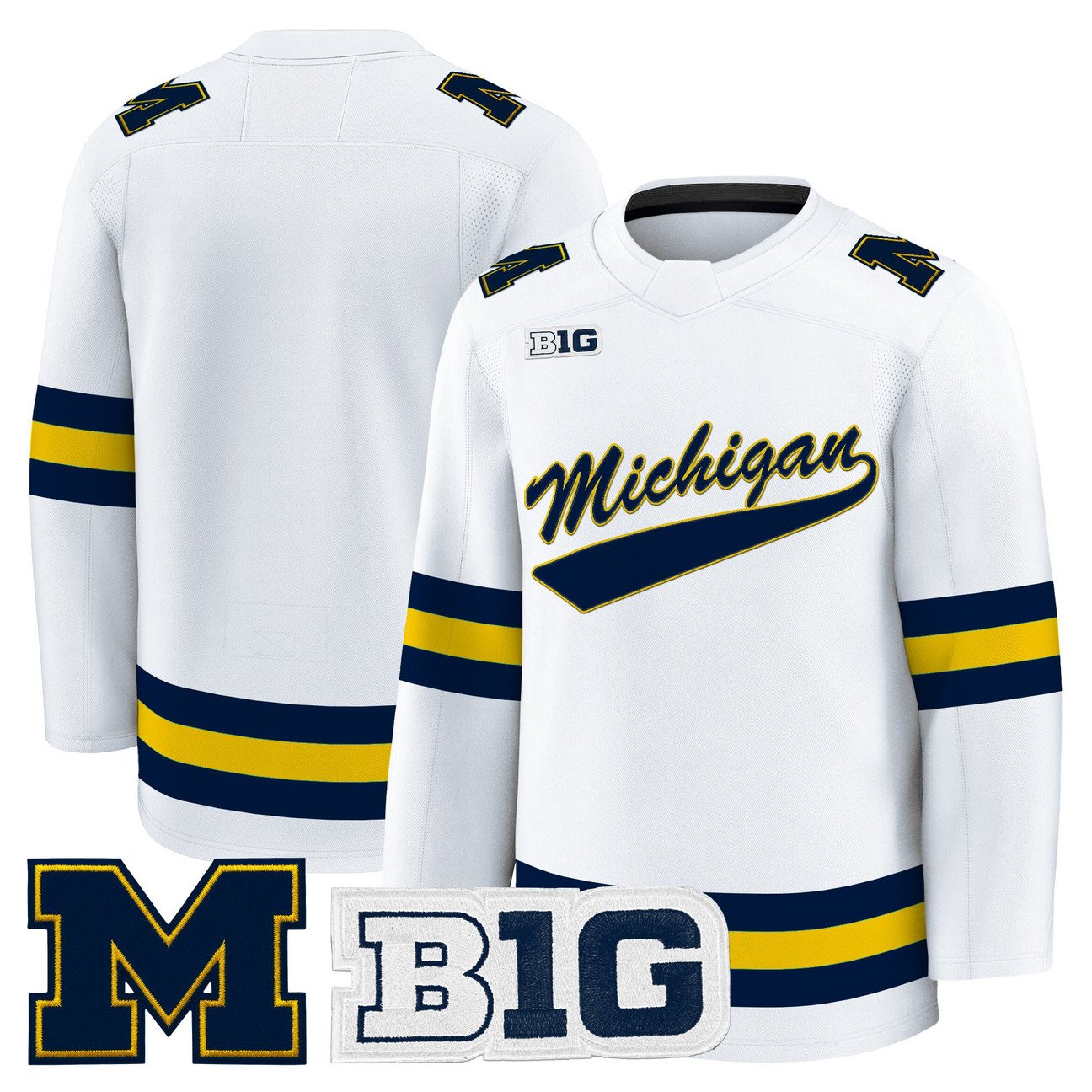 Team Jersey Michigan Wolverines 2025-26 Premium Stitched Maize