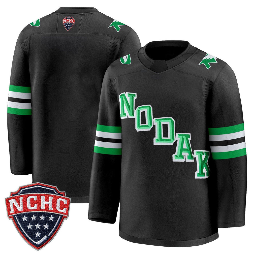 Team Jersey North Dakota Fighting Hawks 2025-26 Premium Stitched Black