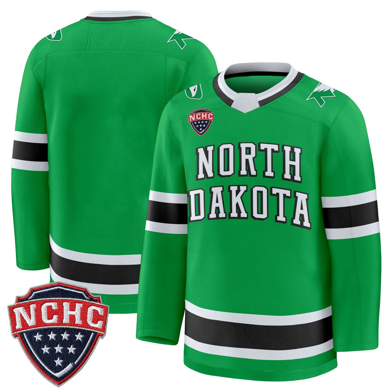 Team Jersey North Dakota Fighting Hawks 2025-26 Premium Stitched Black