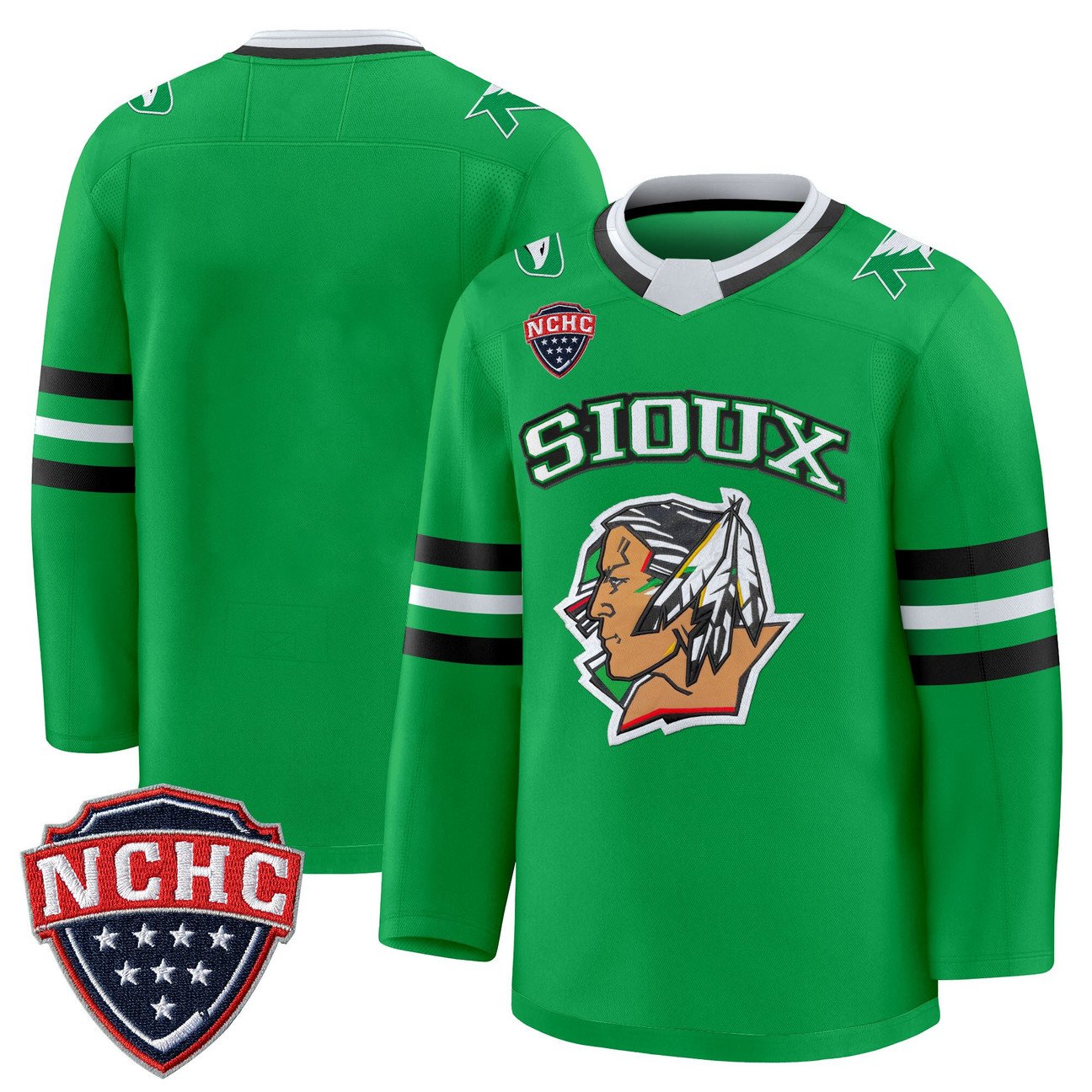 Team Jersey North Dakota Fighting Hawks 2025-26 Premium Stitched Black