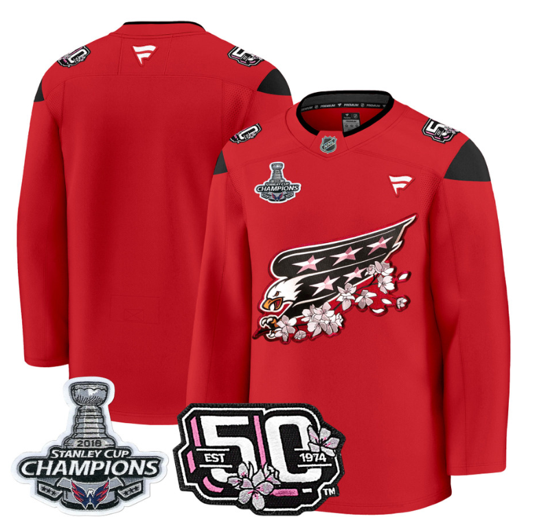 Team Jersey Washington Capitals 50th 2018 Stanley Cup Champions Patch Stitched