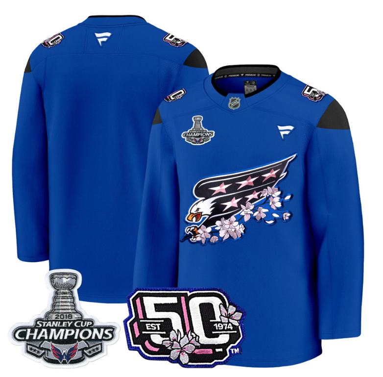 Team Jersey Washington Capitals 50th 2018 Stanley Cup Champions Patch Stitched