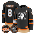 Teemu Selänne Jersey #8 Anaheim Ducks Checkerboard 2025 Premium Stitched