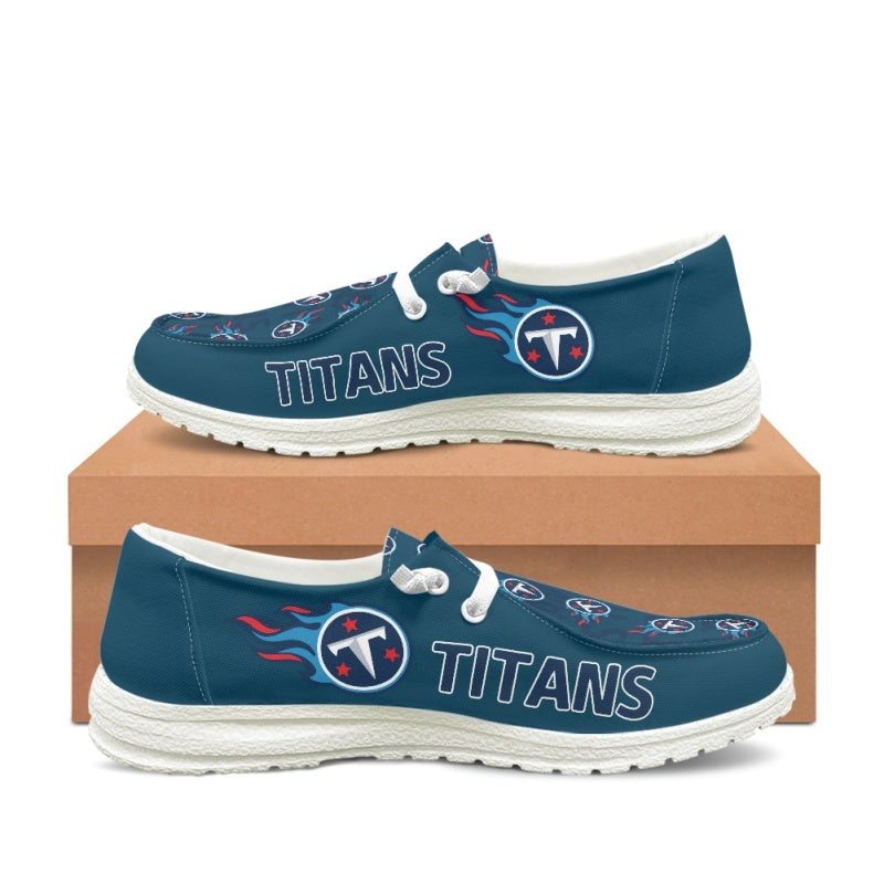Tennessee Titans Team Name Logo Canvas Sneaker Shoes For Men Women Fans