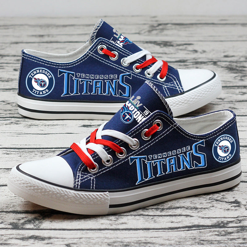 Tennessee Titans Low Top Canvas Sport Sneakers Shoes For Men Women Fans
