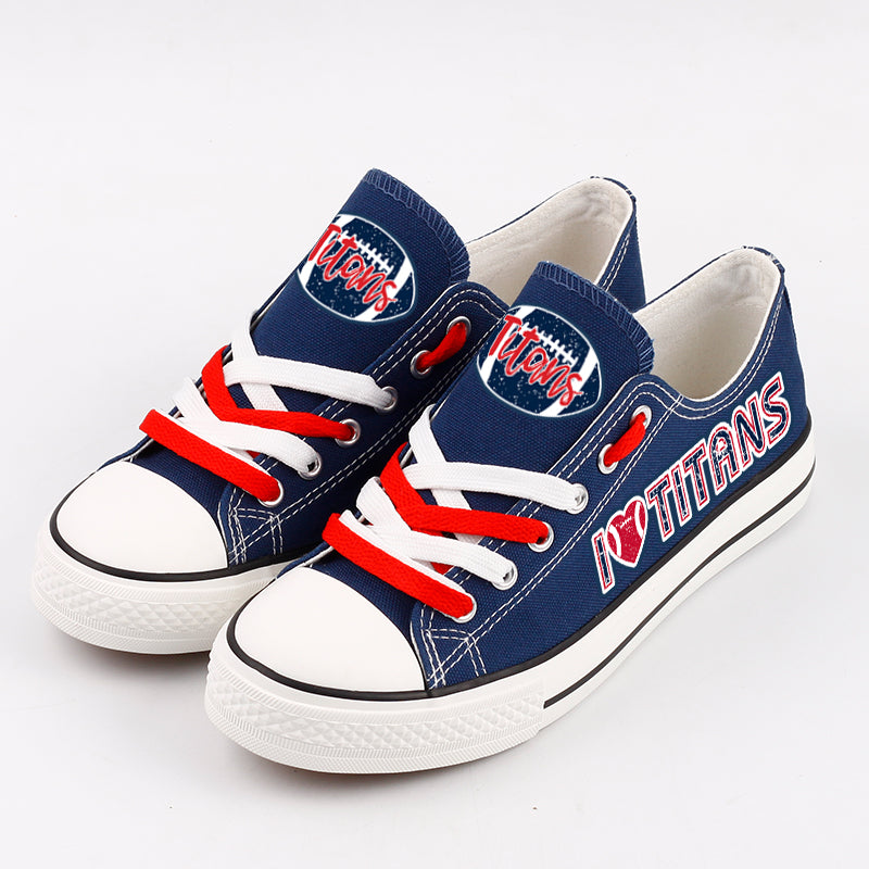 Tennessee Titans Low Top Canvas Sport Sneakers Shoes For Men Women Fans