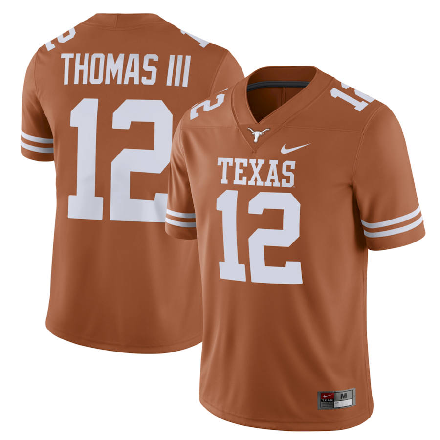 Texas Longhorn #12 Earl Thomas III College Football Jersey Stitched Orange