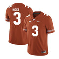 Texas Longhorn #3 Jordan Hicks College Football Jersey Stitched Orange