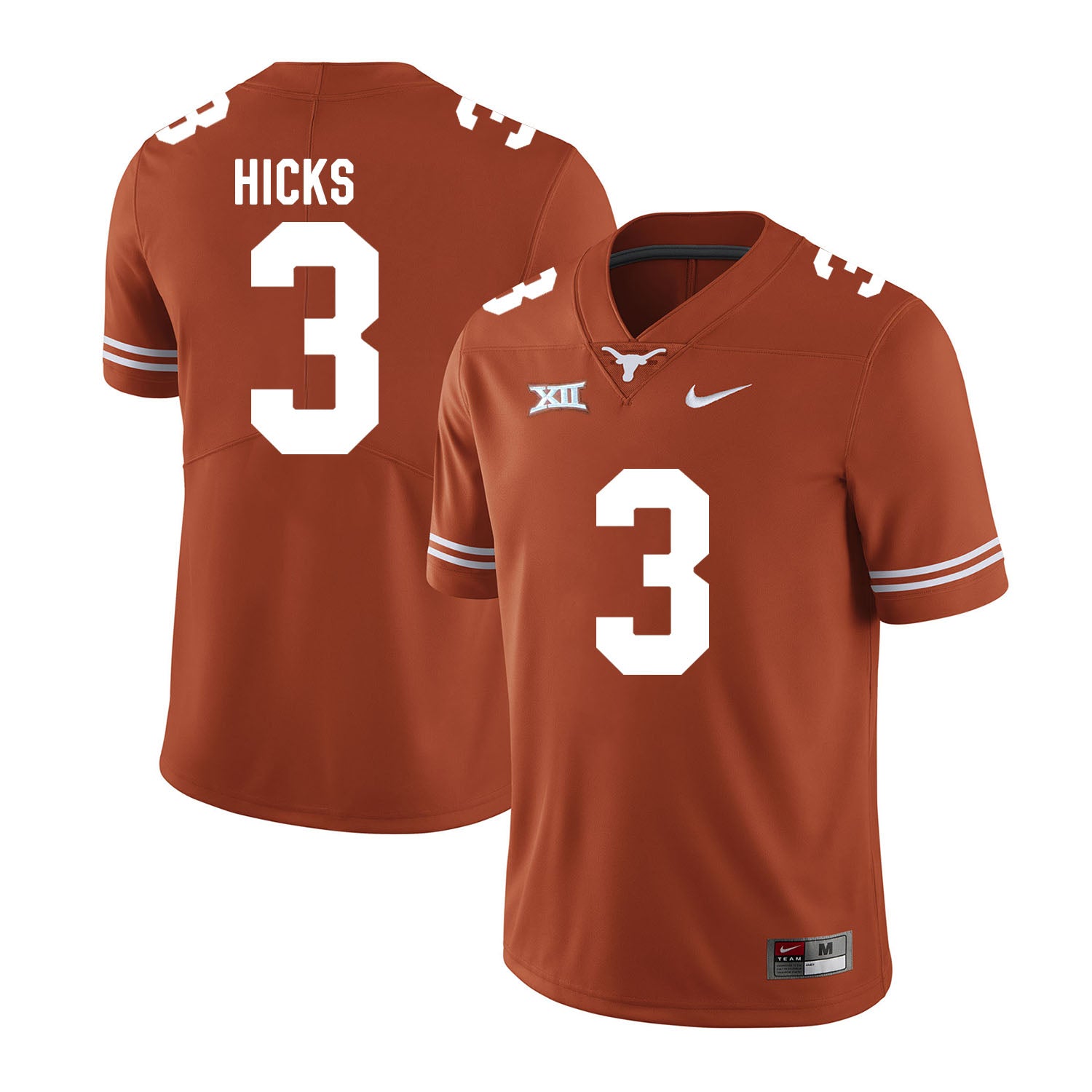 Texas Longhorn #3 Jordan Hicks College Football Jersey Stitched Orange