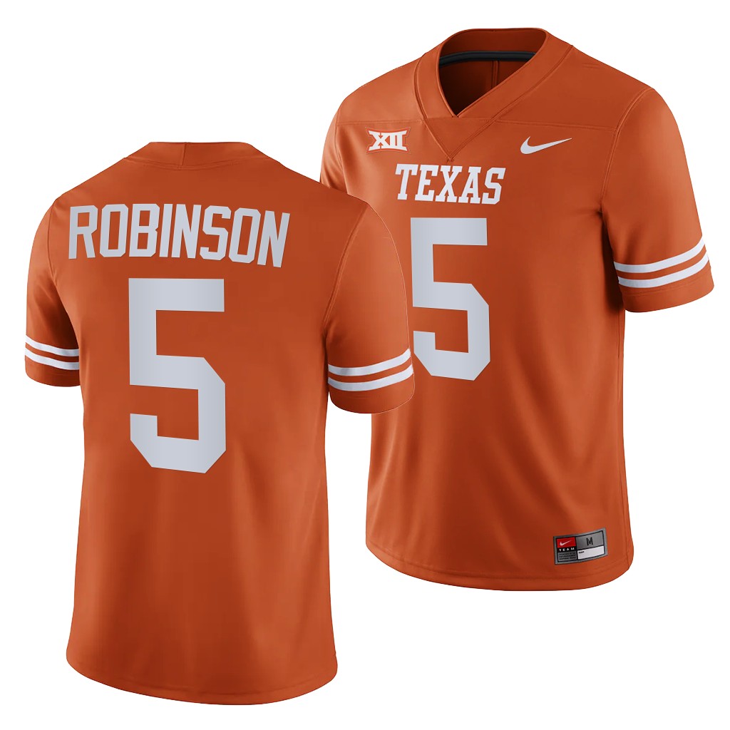 Texas Longhorn #5 Bijan Robinson College Football Jersey Stitched