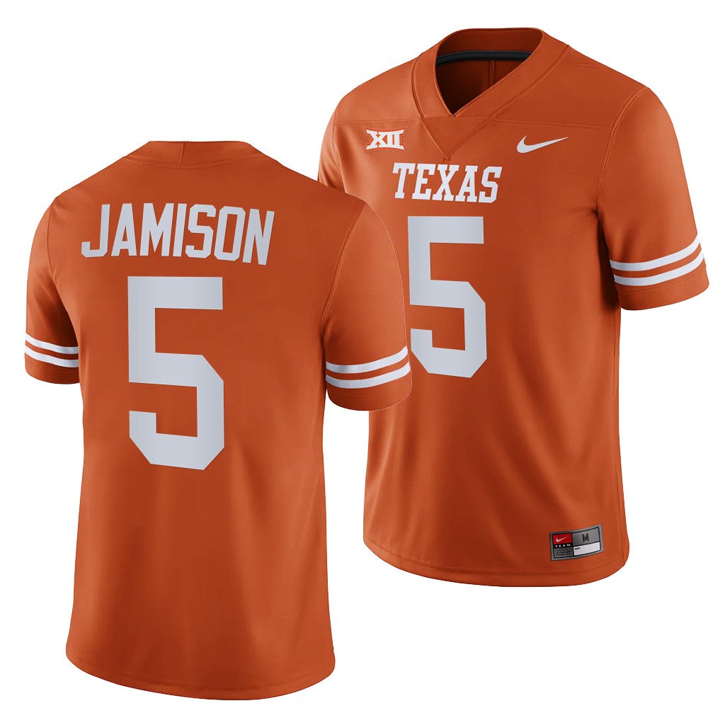 Texas Longhorn #5 D’Shawn Jamison College Football Jersey Stitched
