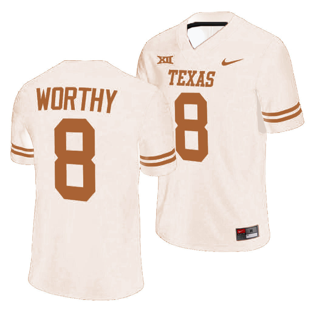 Texas Longhorn #8 Xavier Worthy College Football Jersey Stitched