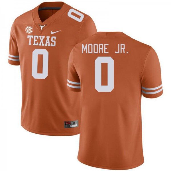 Texas Longhorns #0 DeAndre Moore Jr. College Football Jersey Stitched