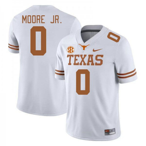 Texas Longhorns #0 DeAndre Moore Jr. College Football Jersey Stitched