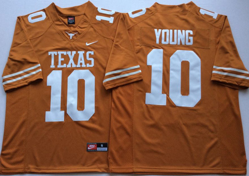 Texas Longhorns #10 Vince Young College Football Jersey Stitched