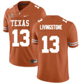 Texas Longhorns #13 Parker Livingstone College Football Jersey Stitched