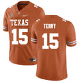 Texas Longhorns #15 Justus Terry College Football Jersey Stitched