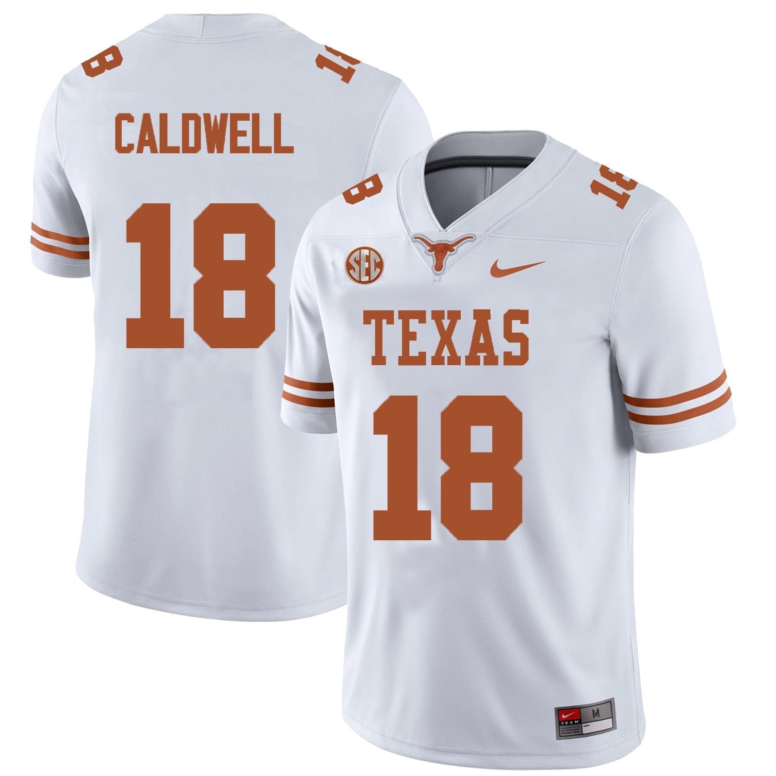 Texas Longhorns #18 Matthew Caldwell College Football Jersey Stitched