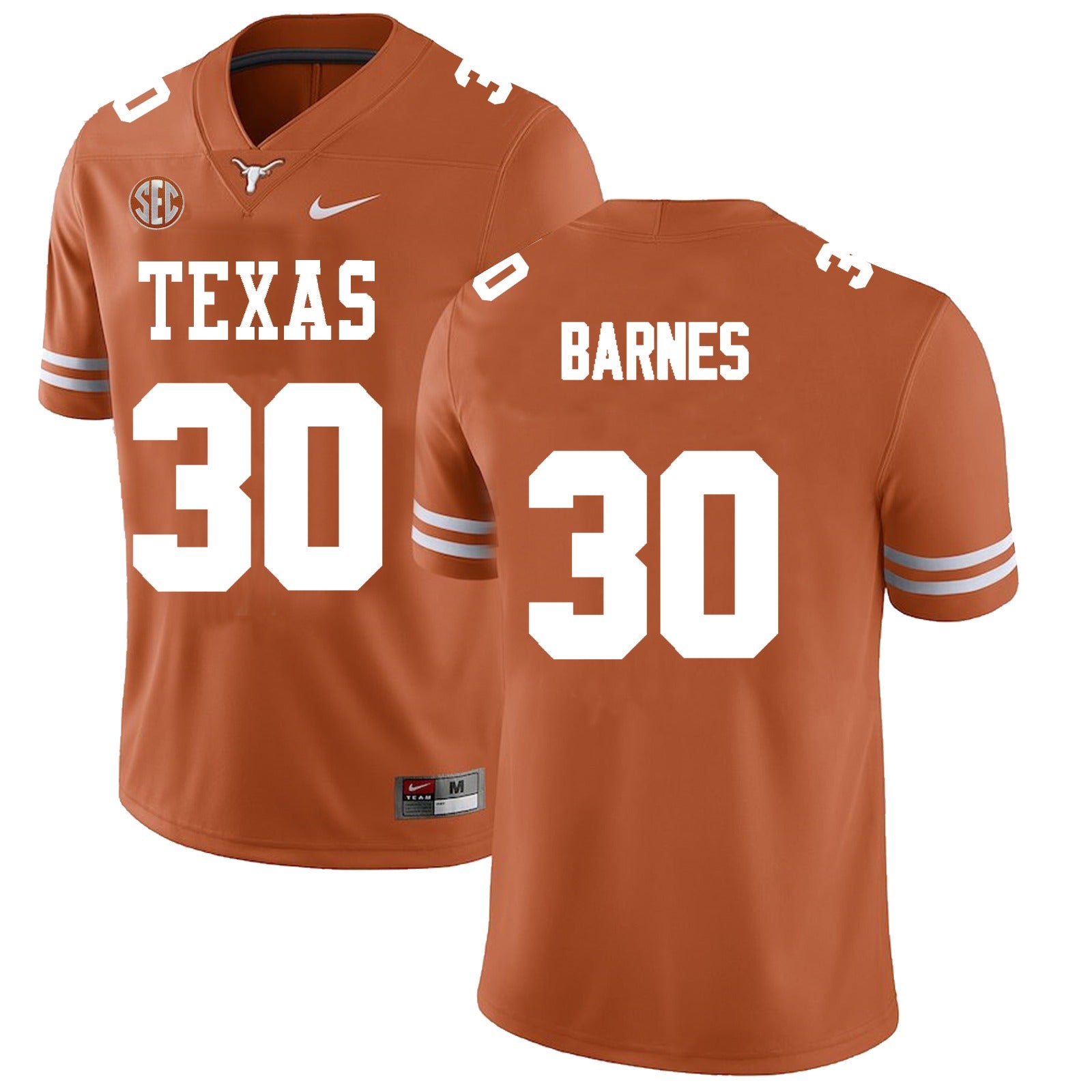 Texas Longhorns #30 Elijah Barnes College Football Jersey Stitched