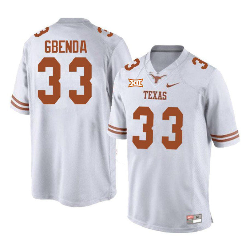 Texas Longhorns #33 David Gbenda College Football Jersey Stitched