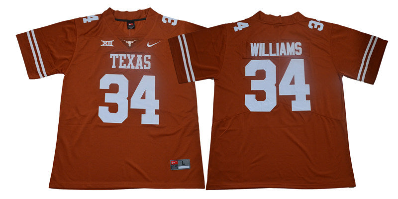 Texas Longhorns #34 Ricky Williams College Football Jersey Stitched
