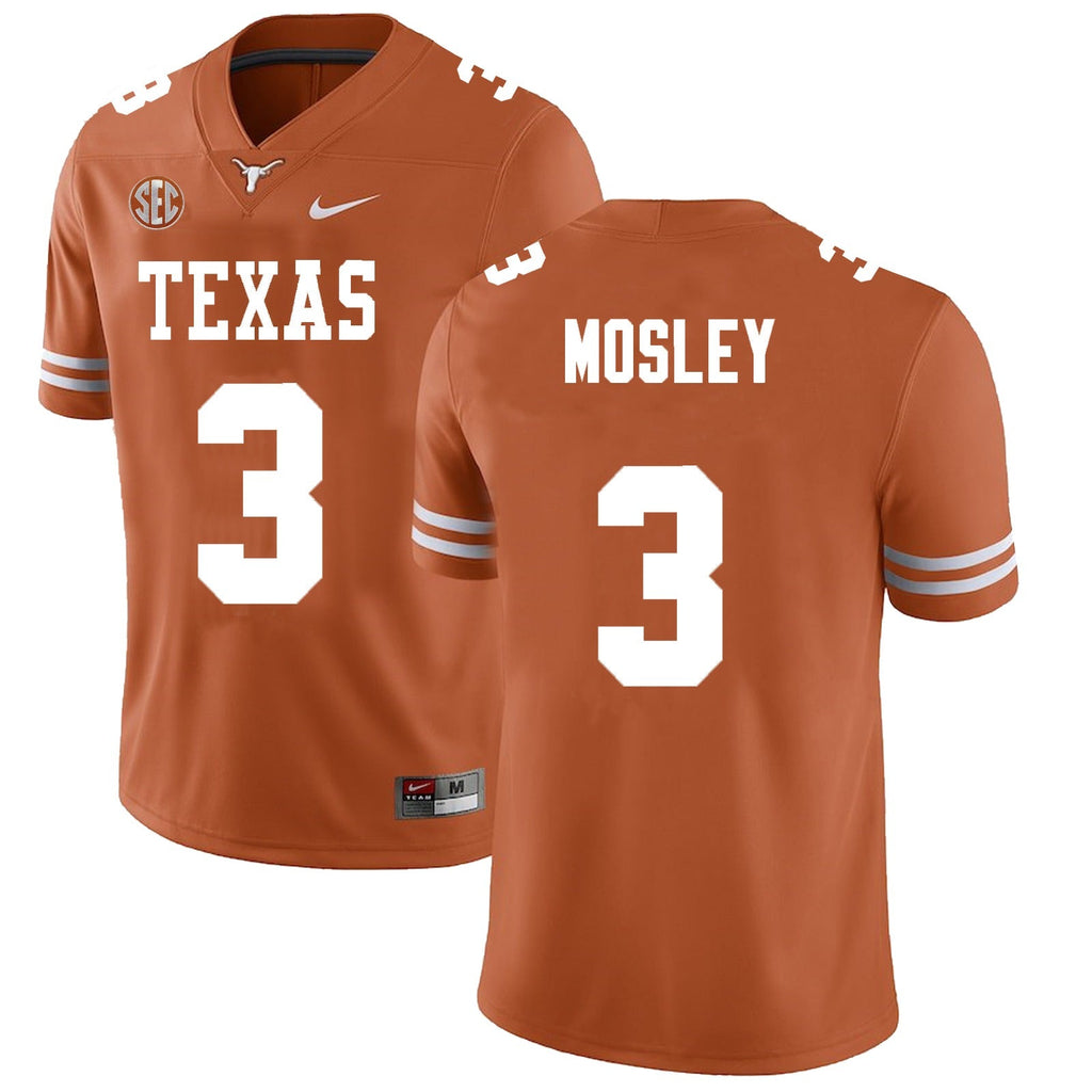 Texas Longhorns #3 Emmett Mosley College Football Jersey Stitched