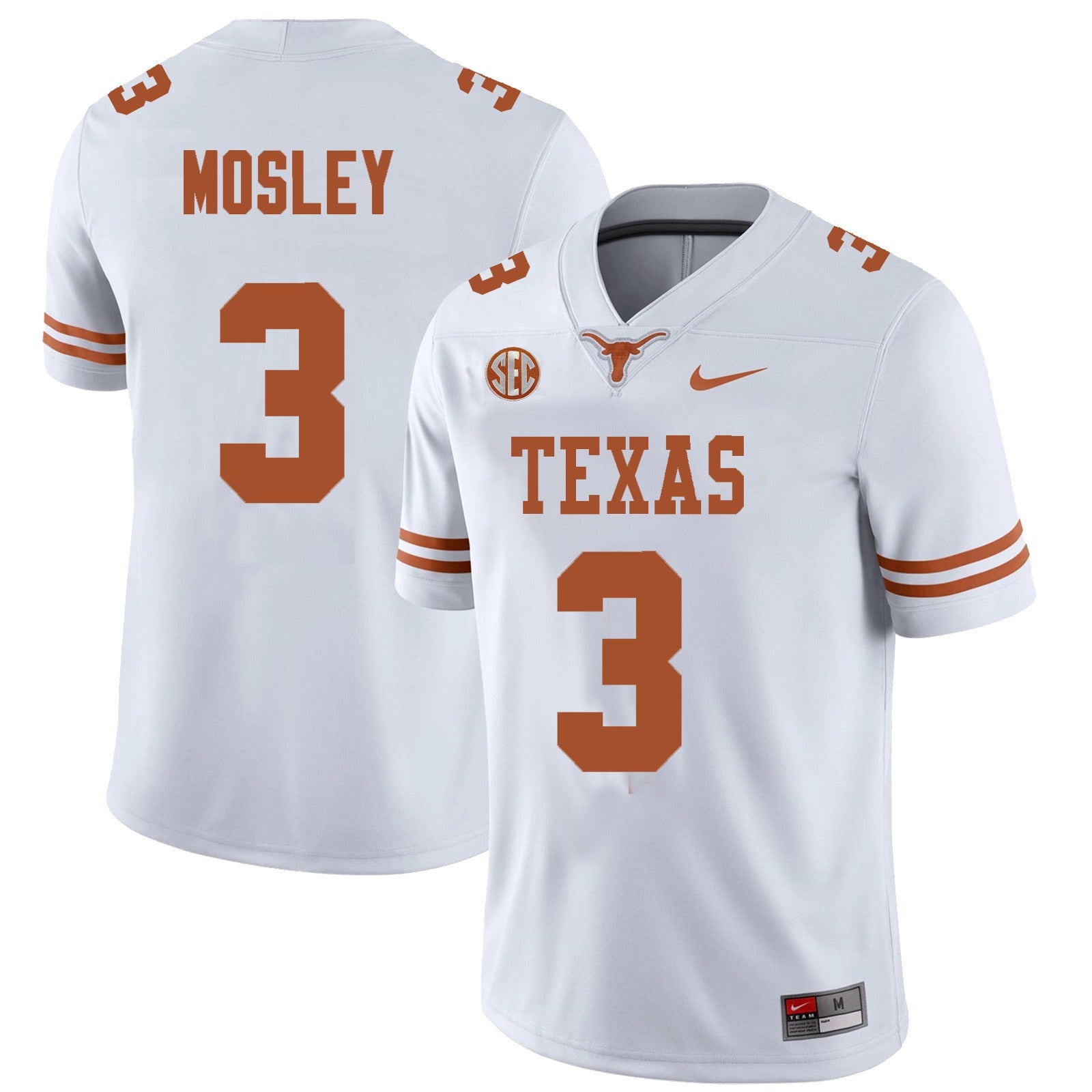 Texas Longhorns #3 Emmett Mosley College Football Jersey Stitched