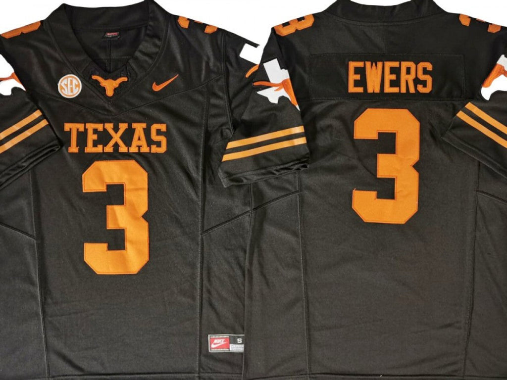 Texas Longhorns #3 Quinn Ewers Vapor F.U.S.E. Limited Jersey - Texas logo