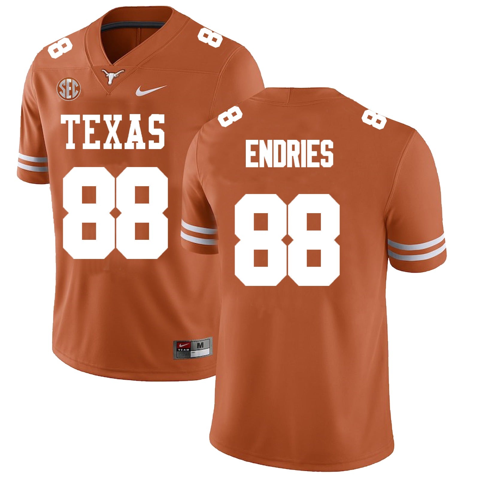 Texas Longhorns #88 Jack Endries College Football Jersey Stitched