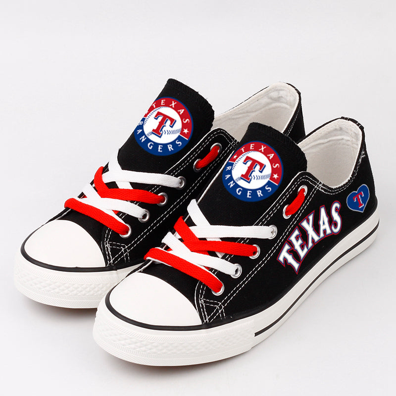 Texas Rangers Limited Print Low Top Canvas Shoes Sport Sneakers For Men Women Fans