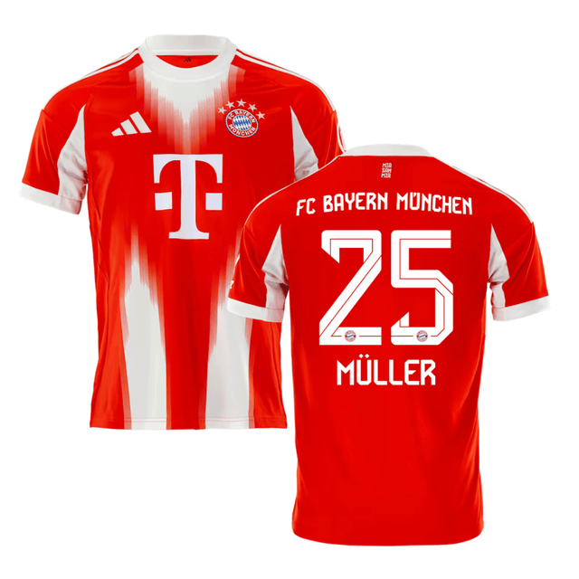 Thomas Muller 25 Bayern Munich 2025-26 Home Jersey – Red