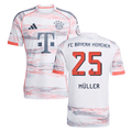 Thomas Muller #25 Bayern Munich 2025-26 Away Men Jersey – White