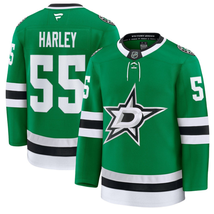 Thomas Harley Jersey #55 Dallas Stars Premium All Stitched Black