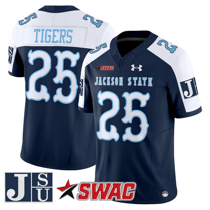 Tigers Jersey #25 Jackson State Tigers 2025 Vapor V2 Limited Stitched