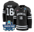 Tim Washe Jersey #16 Western Michigan Broncos 2025 Frozen Four Patch Stitched