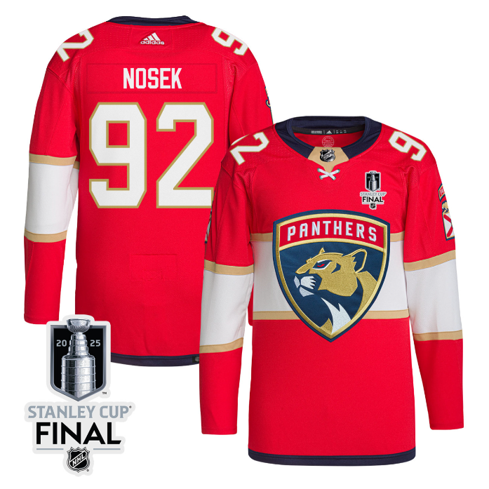Tomas Nosek 92 Florida Panthers 2025 Stanley Cup Final Home Breakaway Men Jersey