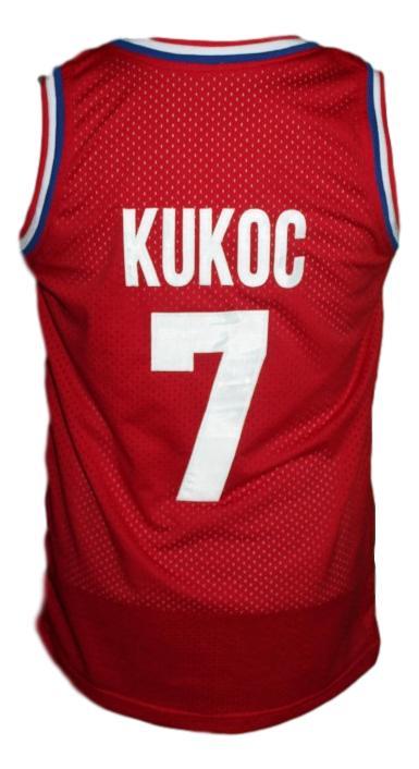 Toni Kukoc Jersey #7 Croatia Yugoslavia Custom Basketball Red