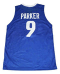 Tony Parker Jersey #9 Team France Basketball Blue